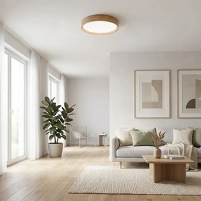 Brilagi - Lampă LED de tavan MANAROLA PLAIN, 24W, 230V, 4000K, Ø 41 cm, stejar