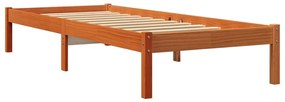 844848 vidaXL Cadru de pat, maro ceruit, 90x200 cm, lemn masiv de pin