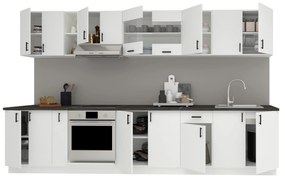 Set Bucatarie Karo V32, Alb, Blat Thermo 28 mm, L 340 cm