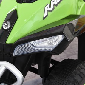 HOMCOM Mini ATV, Motocicletă pentru Copii 18-36 Luni cu Melodii Integrate și Ghidon Larg, 67,5x38x44 cm, Verde | Aosom Romania