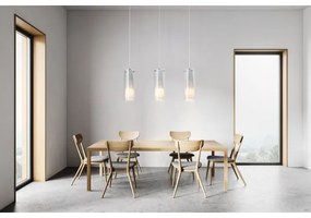 EGLO 90305 - Pendul PINTO NERO 3xE27/60W sticlă fumurie