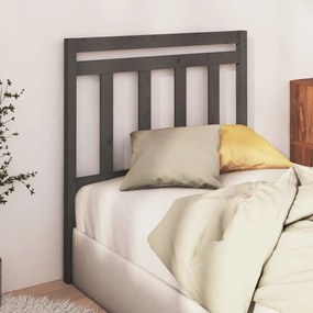 vidaXL Tăblie de pat, gri, 81x4x100 cm, lemn masiv de pin
