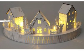 Decorațiune cu LED Winter Town alb, 10x LED, 40 cm, 2x AA