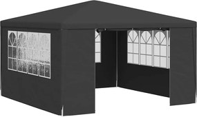 vidaXL Cort petrecere profesional pereți laterali antracit 4x4m 90g/m²