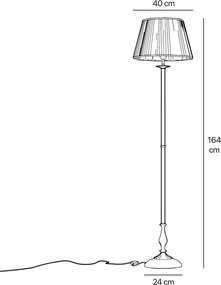 Lampadar, Lampa de podea din alama stil clasic Petalo