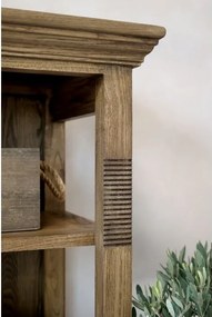 Bibliotecă cu 4 rafturi și 2 uși, finisaj natur, 135×45×196, " Marseille"