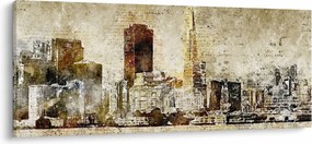Tablou - Oraș artistic (120x50 cm)
