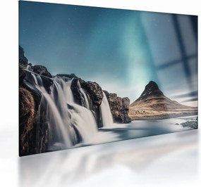 Tablou pe sticlă cu cascade (70x50 cm)