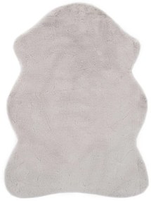 vidaXL Covor, gri, 65x95 cm, blană de iepure ecologică