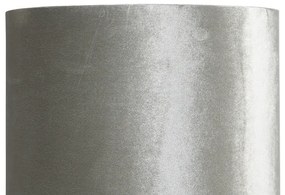 Lampa de podea moderna neagra cu abajur din catifea gri - Rich