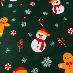 Lenjerie de pat din policoton OM DE ZAPADA SI TURTA DULCE POLY verde Dimensiune lenjerie de pat: 70 x 90 cm | 140 x 200 cm