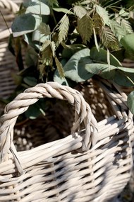 Set 2 coșuri din răchită cu manere, "French Basket"