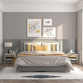 HOMCOM Noptiere Moderne cu Sertar și Raft, Design Modern și Funcțional, Ideal pentru Cameră de Dormit, Albastru | Aosom Romania