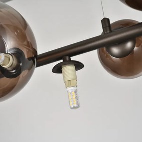 Brilagi - Candelabru LED suspendat pe cablu MILLA 10xG9/3W/230V maro/maro fumuriu