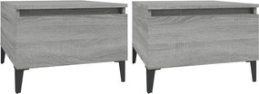 vidaXL Mese laterale 2 buc. gri sonoma 50x46x35 cm lemn compozit