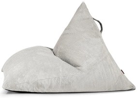 Fotoliu bean bag crem cu tapițerie din catifea reiată Razz – SLOWDOWN