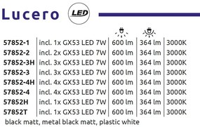 Lustra suspendata cu 4 Spoturi metal negru LUCERO