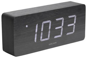 Ceas alarmă cu aspect de lemn, Karlsson Tube, 21 x 9 cm