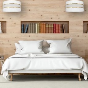 Lustră pe tijă HELEN 3xE27/15W/230V albă/aurie