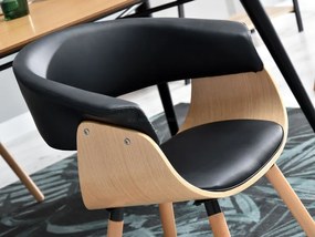 Scaun Enzo K (stejar negru + stejar). 1111036