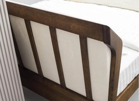 Pat lemn masiv Bordo Tapitat 140/160/180x200 cm - 180x200