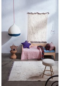 Covor pentru copii crem lavabil/țesut manual din bumbac 90x130 cm ABC – Lorena Canals