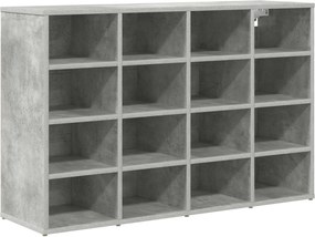 vidaXL Dulap pentru pantofi Gri beton 103 x 30 x 67 cm Lemn compozit