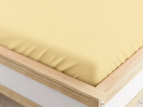 Cearsaf cu elastic din microfibra crem 90 x 200 cm