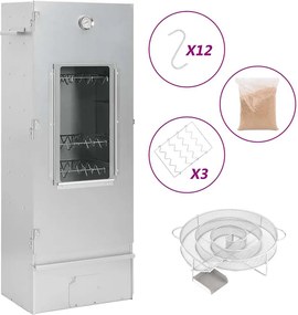 vidaXL Afumătoare cuptor/grătar, generator fum rece, oțel galvanizat