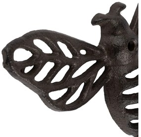 Cuier de perete decorativ, din metal, Abeille Brown