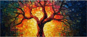 Tablou - Arborele vieții în mozaic (120x50 cm)