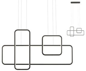 Redo 01-2100 - Lustră LED dimabilă suspendată pe cablu THAI, 86W, 230V, neagră