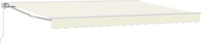 vidaXL Copertină retractabilă manuală Crem 4,5 × 3 m