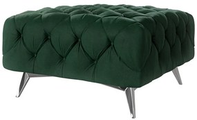 Taburet verde închis cu tapițerie din catifea Chelsea – Ropez