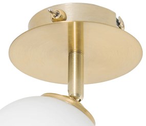 Spot modern auriu cu sticlă opala cu întrerupător - Atena