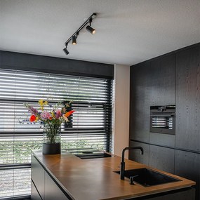 Sistem de iluminat inteligent cu șină negru, incl. 3 WiFi GU10 monofazate - Iconic Jeana