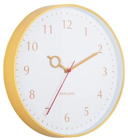 Karlsson 5992YE ceas de perete design galben,diametru 30 cm