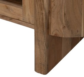 Vitrină în culoare naturală din lemn de acacia 180x80x40 cm Creel – Ixia