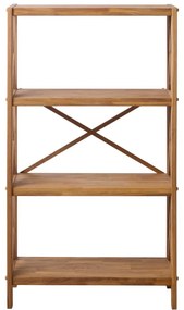 Etajeră în culoare naturală din lemn de stejar 70x124 cm X-Shelf – Unique Furniture