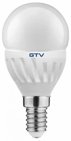 Bec LED sferic GTV, E14, 10W(72W), 1000 lm, lumina calda (3000K), clasa energetica F