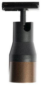 Spot modern negru cu bronz închis pentru sistem de șine monofazat - Iconic Kohua