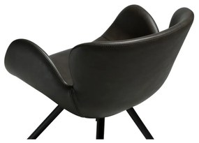 Scaun de sufragerie gri cu cotiere tapițat Gaia – DAN-FORM Denmark