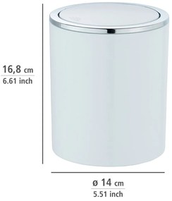 Coș de gunoi Wenko Inca, 2 l, alb