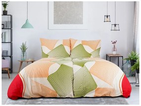 Lenjerie de pat din bumbac UNILO portocaliu-verde Dimensiune lenjerie de pat: 70 x 90 cm | 140 x 200 cm
