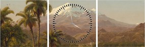 Tablou - Frederic Edwin Church, Tamaca Palms, reproducere (cu ceas) (90x30 cm)