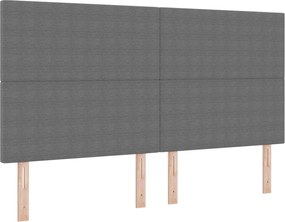 vidaXL Tăblie LED Manual Gri deschis 180 cm Țesătură din corduroy