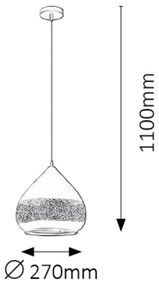 Pendul design industrial metalic negru/auriu KAIA 2278 RX