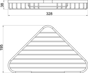 METALIA WIRE Etajeră de colţ mare crom 6035,0