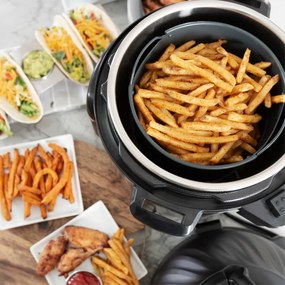 Instant Pot Duo Crisp + Air Fryer 140004201, 1500 W, 8 L, 11 programe, coș Air Fryer, EvenCrisp, Inox