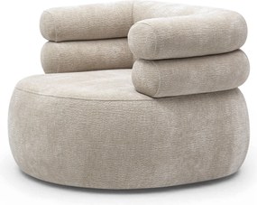 Fotoliu relaxant rotativ Melos - șenilă bej Dress me 15